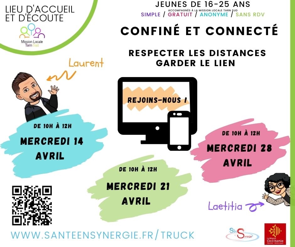 Lieu d'Accueil et d'Ecoute Jeunes confiné et connecté