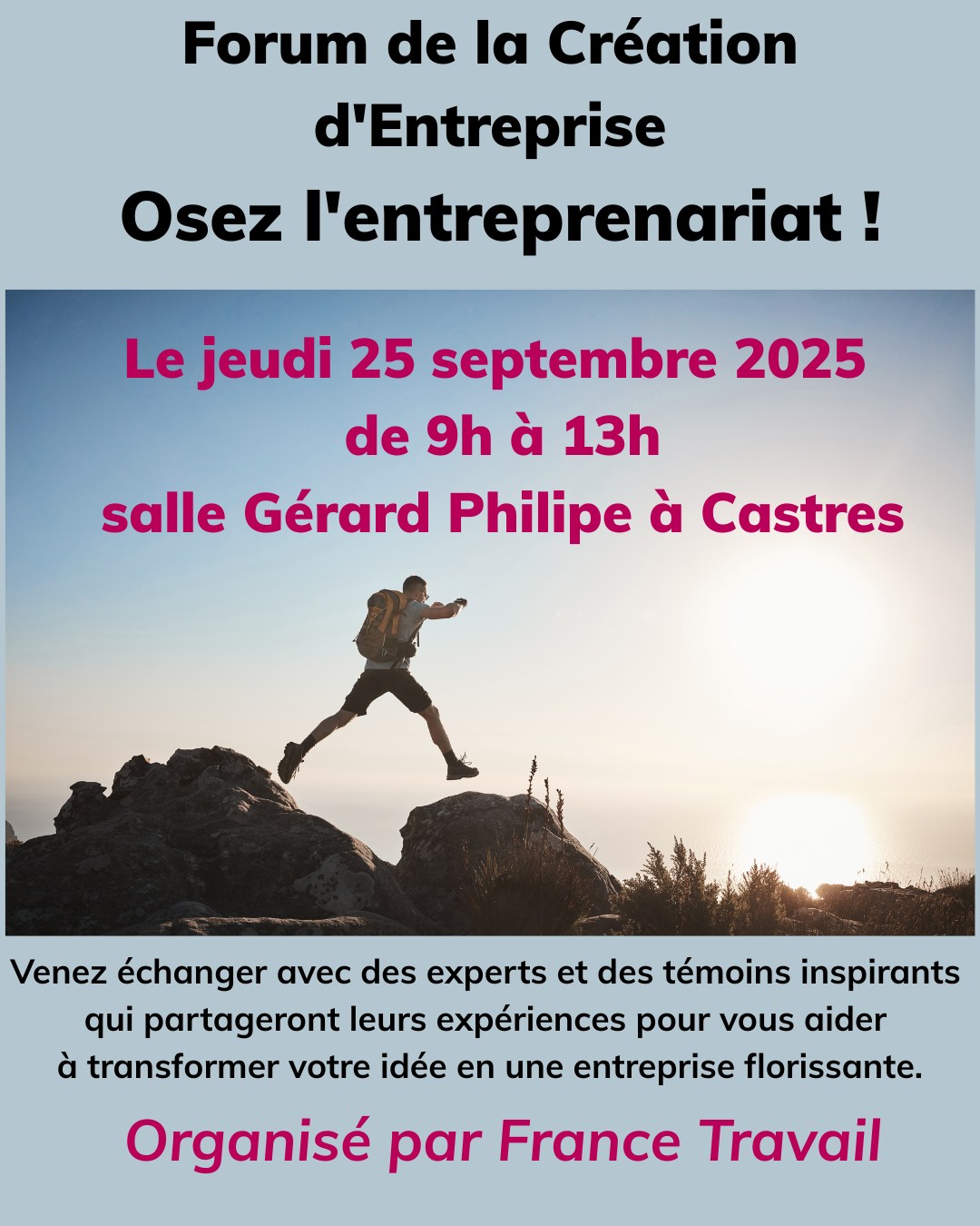 OSEZ L'ENTREPRENARIAT avec le Forum de la Création d'Entreprise !